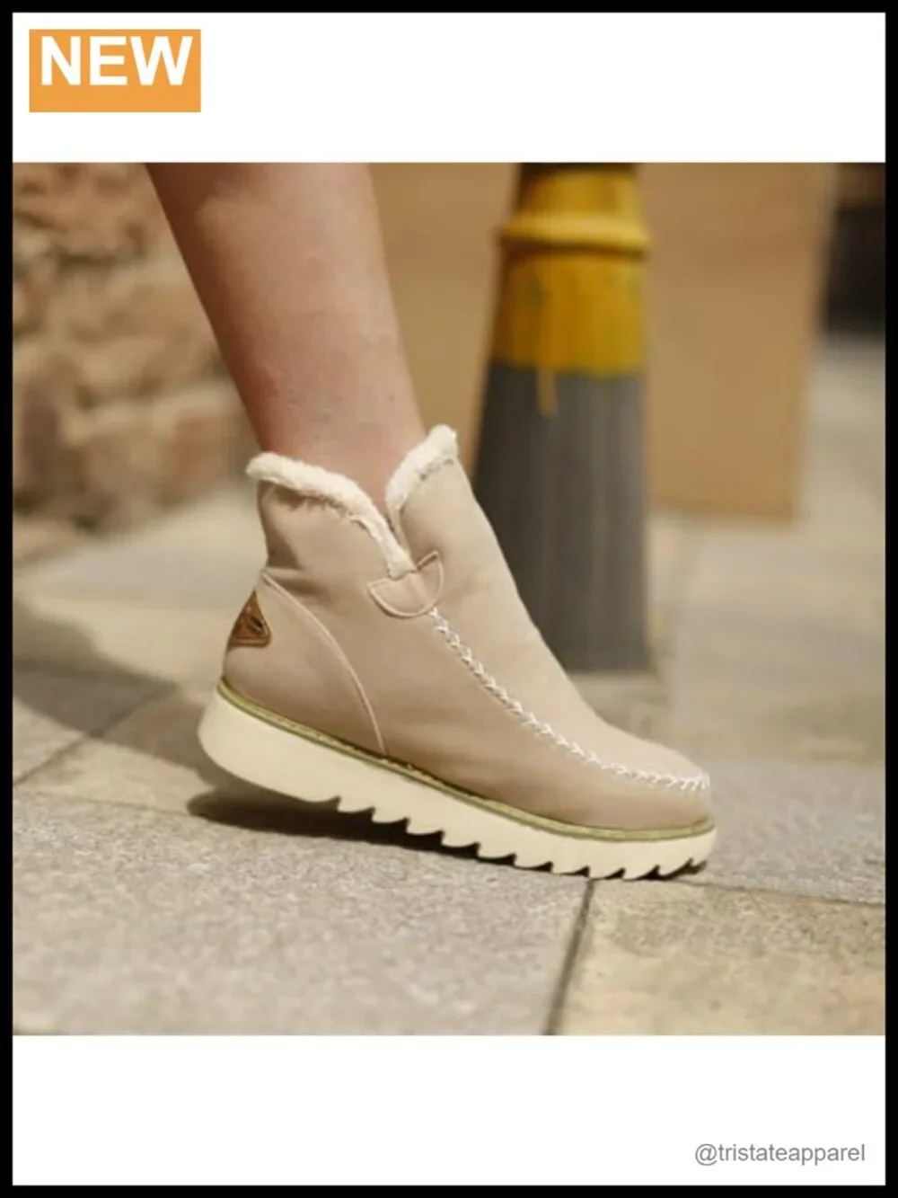 Womens Ankle Snow Boots Waterproof Warm Faux Fur Lining Non-Slip Winter